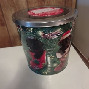 EMPTY HOLIDAY/CHRISTMAS TIN CAN.